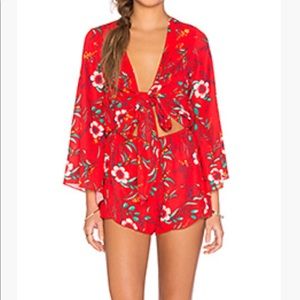 Floral  fab romper